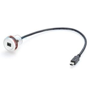 라운드 패널 마운트 미니 B 케이블 메탈  연장 데이터 동기화 전원 충전 rj45 b c DP