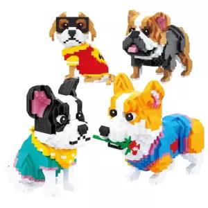 러블리 댕댕이 블럭 조립 나노블럭 강아지 어린이 장난감 완구 4종 어린이집 유치원 대량주문 단체 선물