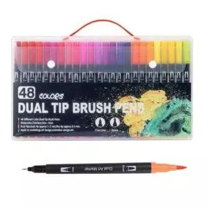 [문구] 아트용 마카펜 세트 48색 컬러형광펜 포함