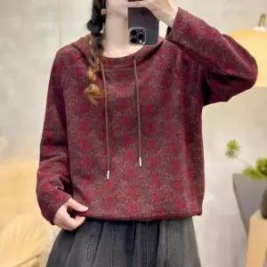 타노스여자 데일리룩 티 후드 프린트 가을 빈지 빅사이즈 캐주얼 상의 KUK3