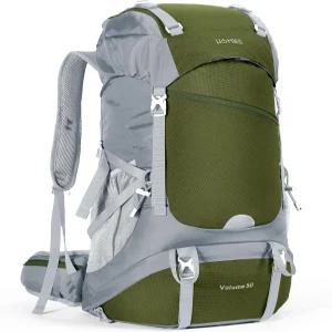 호미 50L 하이킹 백팩 여행 가방 방수 캠핑 배낭 레인 커버 포함 경량