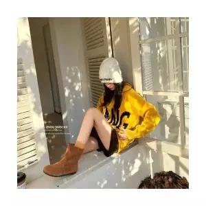 올요아 여자 키작녀 플랫워커 소가죽 리얼 빈티지 스크럽 라운드 앵클 부츠 플랫폼 버켄 플랫 워커 꾹5