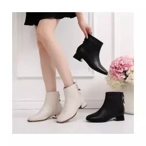 올요아 여자 키작녀 플랫워커 리얼 가죽 앵클부츠 미들 워커 가을 단화 겨울 기모 플랫폼 면화 꾹3