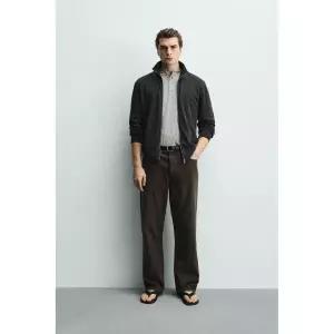 zara 자라 레귤러 핏 지퍼 스웨트셔츠 - 콜 그레이140200