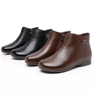 올요아 여자 키작녀 플랫워커 굽높이 앵클부츠 가을 라운드 빈티지 진피 키높이 엄마룩 미들부츠 단화 꾹3