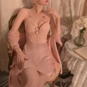 토르 투피스 파자마 프렌치 가운 라이브 업 홈웨어 슬립 레이스 커플 섹시 잠옷세트 OPH1