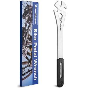 15MM 자전거 페달 렌치 미끄럼 방지 그립이 있는 15인치 엑스트라 핸들 내구성 크로몰리 스틸 제거 도구 도로 산악 설치 수리 등급