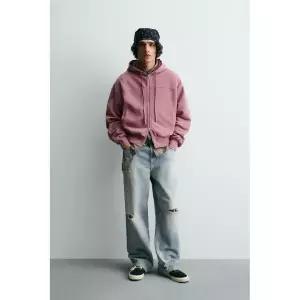 zara 자라 박시핏 워시드 스웨트셔츠 - 페일 로즈140226