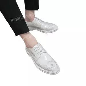 화 남성 신사화 구두 백구두 화이트 연주 결혼식