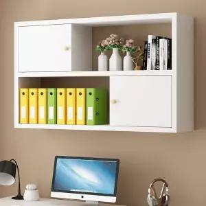 진열장 책장 웜화이트 원목 수납장 벽걸이 선반장 길이