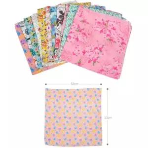 아사면 가제나염 꽃무늬 국산 면소재 손수건 1032rw