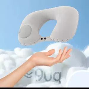 에어펌핑 베개/휴대용 목베게/캠핑 여행용 에어쿠션/U자형 목쿠션/낚시 목쿠션/에어펌핑