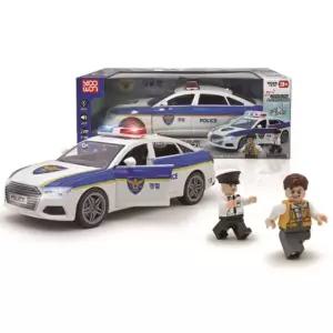 시티히어로 경찰차 피규어 2종 포함 프릭션 불빛 소리나는 자동차 장난감 P.V