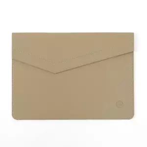 가죽 슬림한 노트북파우치(14형)베이지 가벼운노트북파우치