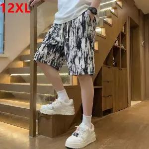 빅사이즈 반팔 셔츠  남성 여름 비치 반바지 얇은 아메리칸 스타일 아우터웨어 남성용 스포츠 플러스 사이