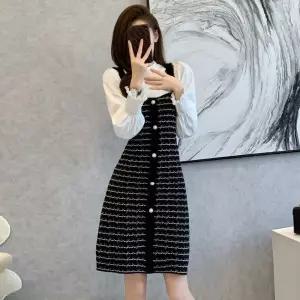 손오천 스커트 니트 원피스 여성 투피스 데일리룩 휴가 스몰룩 여리여리하게 허리 여리여리한 KUK3