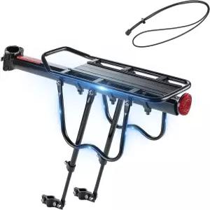 케미모토 자전거용 리어 바이크 랙 - 220파운드 용량 알루미늄 합금과 백 오브 카고 캐리어 22-28인치 퀵