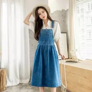 EAMT 치마 여성 데님 슬림핏 청치마 통통 빅사이즈 오버롤 EUNG1