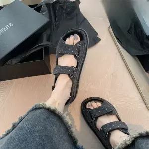 슬리퍼 빅사이즈 데님 슈즈 샌들 키높이 여름 여성 밴딩