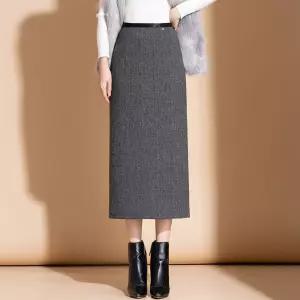 앤트맨 스커트 그레이 여친 중장 반신 반체 정장 H라인 봄가을 신여장 OPH3