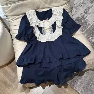 면 MN 넥 러블리 반팔 잠옷 세트 레이스 인형 잠옷세트 컴포트 커플 긴바지 OOTD1