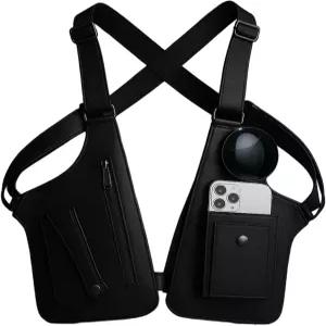 가죽 숄더백 조절 가능한 소매치기 방지 액세서리 장갑 히든 언더암 스트랩 지갑 유니