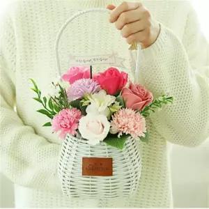 꽃단지 비누꽃 가정의달 카네이션 어버이날 스승의날 선물 생신 선생님 부모님 바구니 꽃바구니