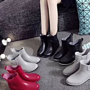 여성힐 통굽 여자신발 첼시부츠 발목장화 레인부츠 기능화 방수신발 07W94E2684 올블랙