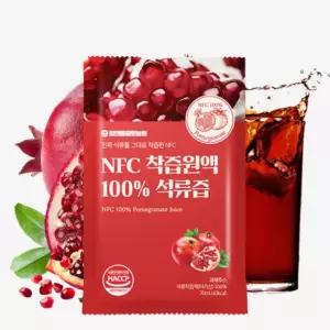 [행복사이소] 100% 석류즙 70ml x 100포 착즙원액 무첨가 대용량 파우치 여성건강 피부미용