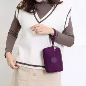 여성용 지퍼 파우치백 데일리 손가방 클래식 손목지갑