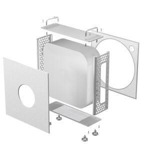 호환 Mac 미니 M4/M4 Pro 2024용 섀시 알루미늄 수직 컴퓨터 케이스 보호 방진 브래킷 보관 스탠드 DIY PC