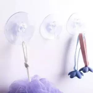 [생활] 흡착식 투명 후크 100P 고리 걸이 압착 3cm