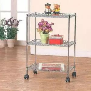 [생활] 트롤리 틈새 거실 메탈랙 수납 450 3단 선반 이동식 정리대