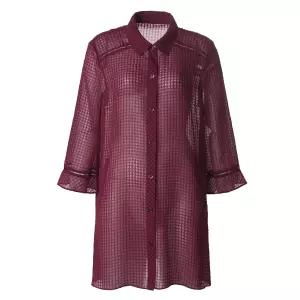 벨리시앙 지지미 잔체크 쉬폰 자켓3220