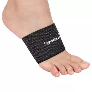 아치 스마트 구리 인퓨즈드 서포트 슬리브 - 발바닥 근막염 평발 발 힐 스퍼스 여성 및 남성용 밴드(블랙