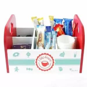 [생활] 탕비실 정리함 수납 박스 티백 보관함 다용도 가정용 수납함