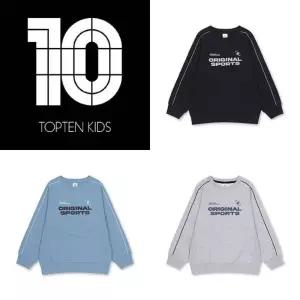 백화점 탑텐 키즈 정품 MKF2TR1201 남아) 쿨에어 코튼 텍스쳐드 파이핑 스웨트셔츠