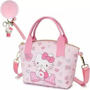 여아용 귀여운 핑크 미니 지갑 캔버스 소재 작은 크로스바디 백을 추천합니다