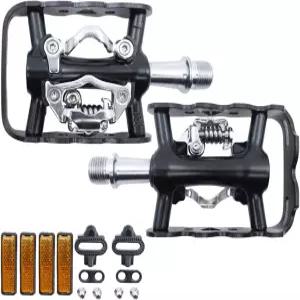 ZERAY 마운틴 바이크 페달 밀봉 클립리스 9/16인치 크랭크 SPD 클리츠(클리츠 포함)-듀얼 플랫폼 멀티