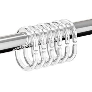 조정 24 창문 샤워 걸이 커튼 투명 막대 PCS 욕실 C자형 플라스틱