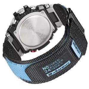 카시오 GST-S120 / GST-S130 GST-S300 GST-W330 GST-B100과 호환되는 나일론 시계 스트랩, 밀리터리 스타일