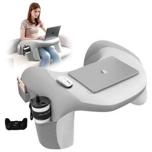 침대용 WOGAHEV 포켓이 받침대 지원 메모리 데스크 베개 있는 노트북용 소파 게임