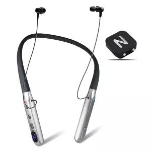 TV 시청 및 대화를 지원하는 네오소닉 충전식 보청기 시니어 무선 넥밴드 헤드폰 외부 마이크 노이즈