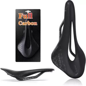 남성용 풀 카본 바이크 시트 로드 안장 편안한 인체공학적 산악 방수 교체 BMX MTB 및 시티 충격 흡수를