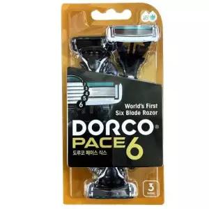수염면도 도루코 페이스6 휴대용 면도기 3입