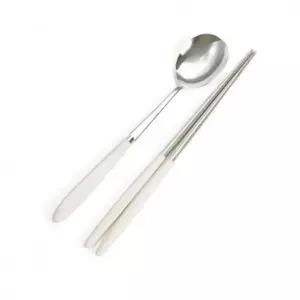 올비아 수저세트 스텐 젓가락 숟가락 국산 초코 1P