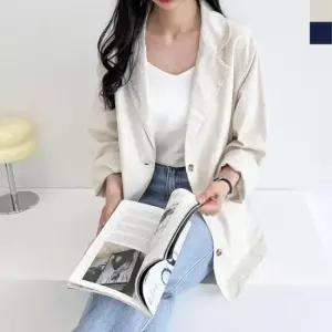 린넨 KSS 3084 여자블렌딩 오버핏 린넨자켓