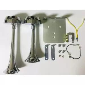 외나팔 12v24v 에어혼 완전전기식 차량용크락션 화물차경적