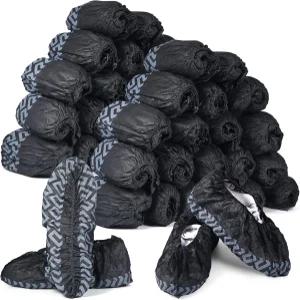 잔마이 300팩 일회용 신발 커버 미끄럼 방지 대형 풋 부츠 실내 계약자 바닥 및 카펫 보호대 한 사이즈가