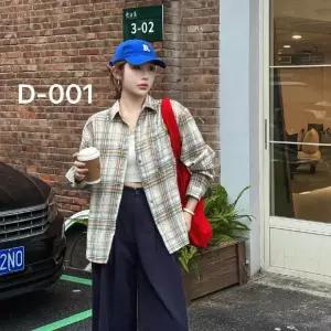 스파이더맨 여자 캐주얼 가을 빈티지 체크 아우터 카디건 상의 셔츠 순면 OPH3